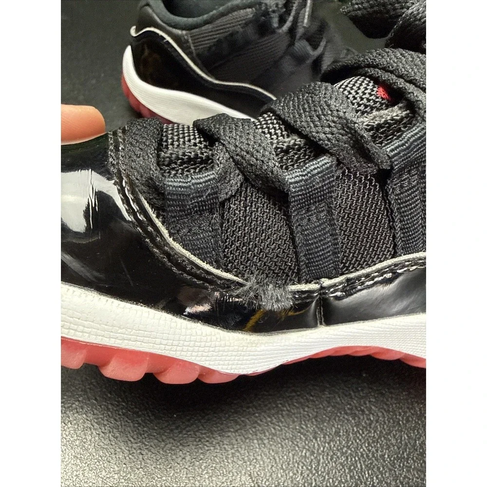 Nike Air Jordan 11 Retro Low Bred Toddler 10C Black Red FV5120-006